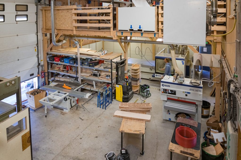 Vue de l'atelier de la société Inbo