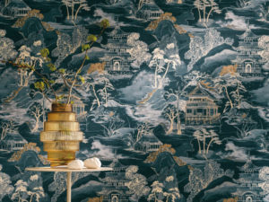 Papier peint Casamance motifs chinois - Atelier d'Art